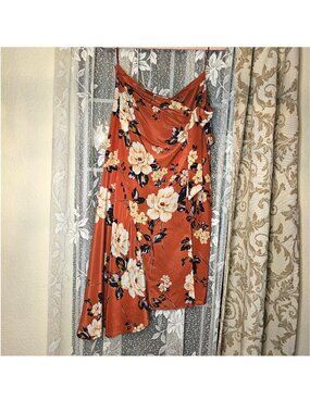 Anthropologie YUMI KIM Midi Bellow Knee Asymmetric Silk Blend Skirt, L